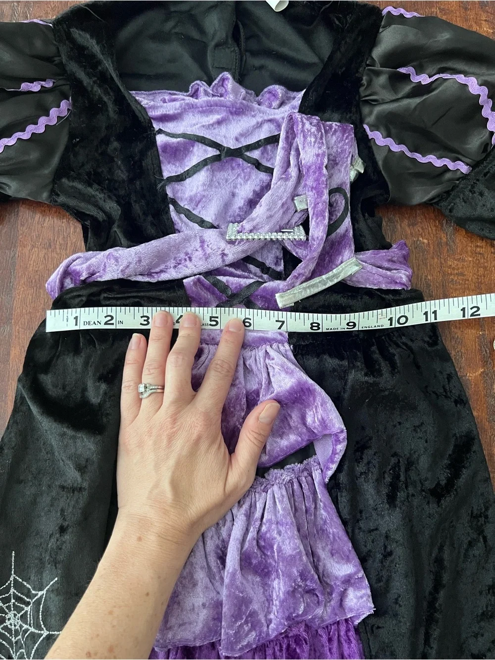 Kids Black and Purple Witch Costume Dress size 7/8